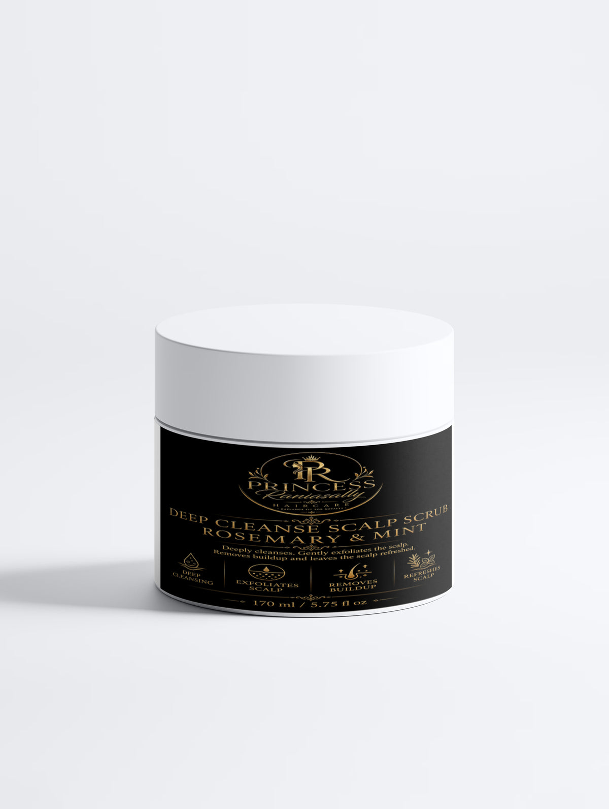 Princess Raniasally Deep Cleanse Scalp Scrub, Rosemary & Mint